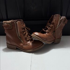 Brown Leather Ankle Boots